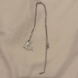 Silver Shark Pendant Necklace
